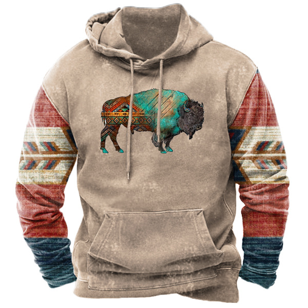 Aztec Cowboy Men's Hooded