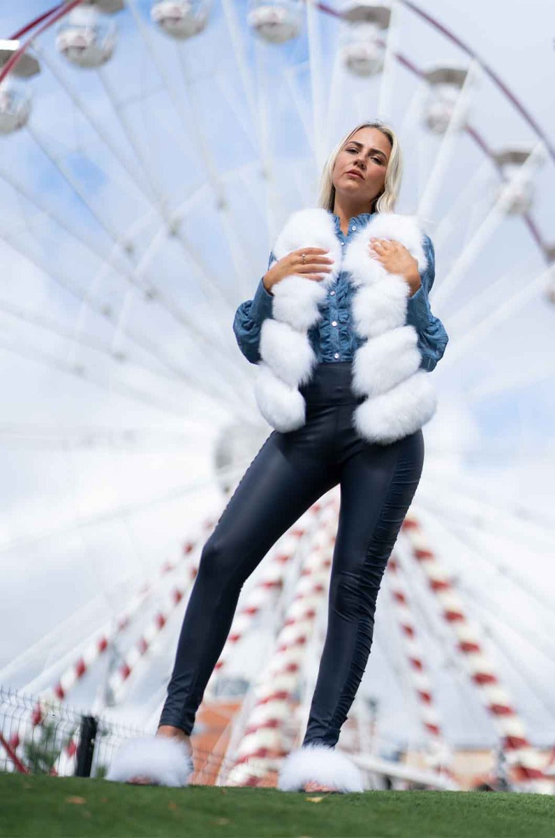 Faux Fur 4 Row Gilet