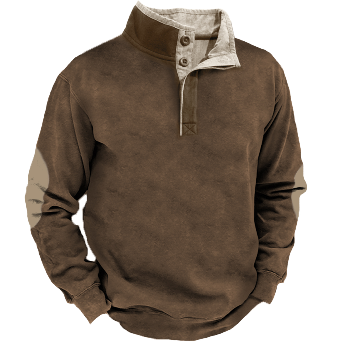 Men's Vintage Color Block Long Sleeve Sweatshirt