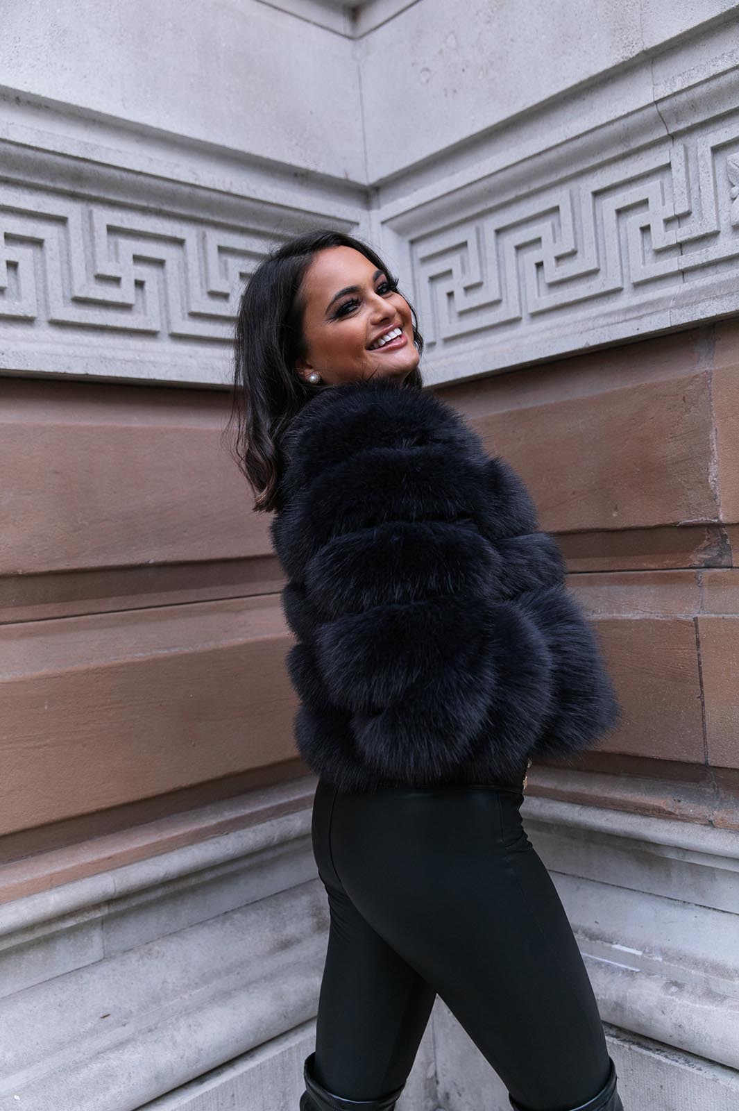 Charcoal Premium Faux Fur Jacket