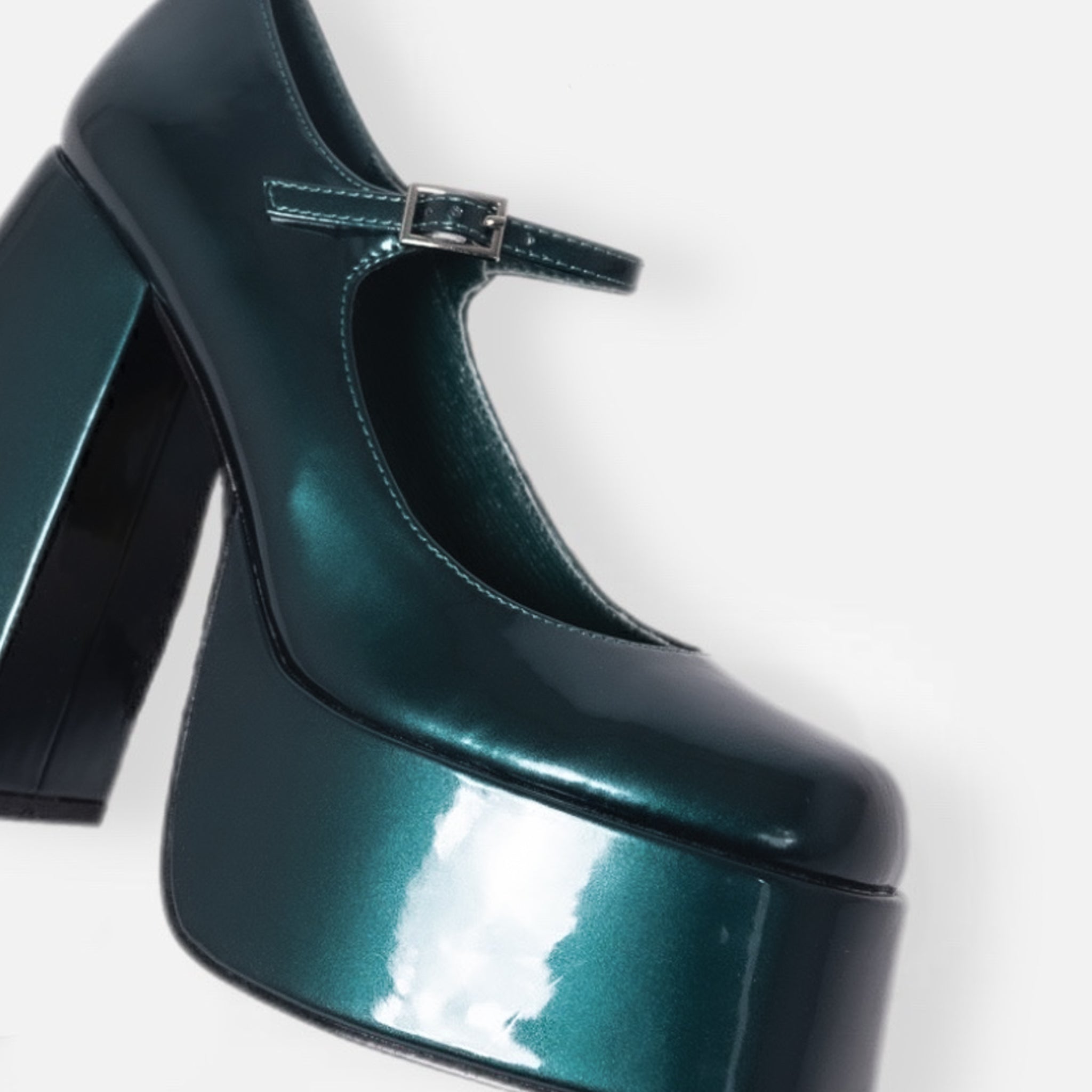 Teal Eyes Platform Heels