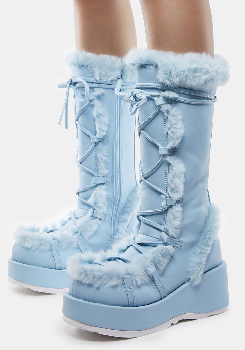 Baby Blue Low Pure Vigilance Platform Boots