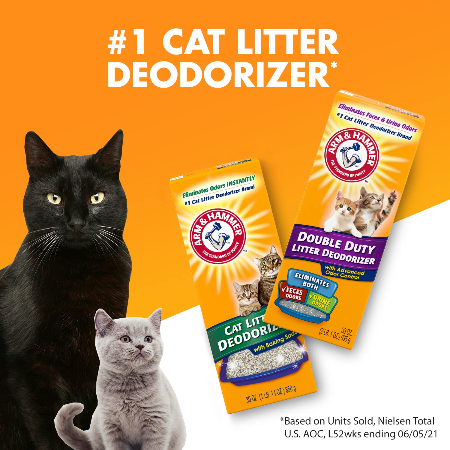 Arm & Hammer Cat Litter Deodorizer. 20 Oz. Orange