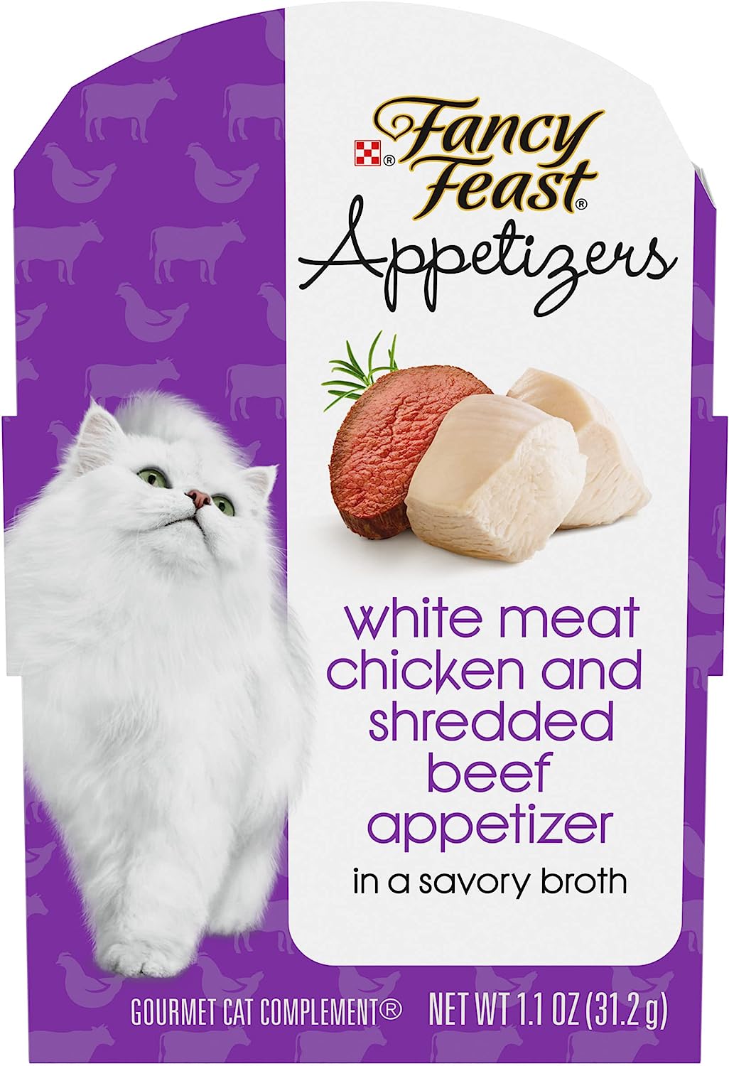 Cat Food Appetizers White Meat Chicken & Shredded Beef