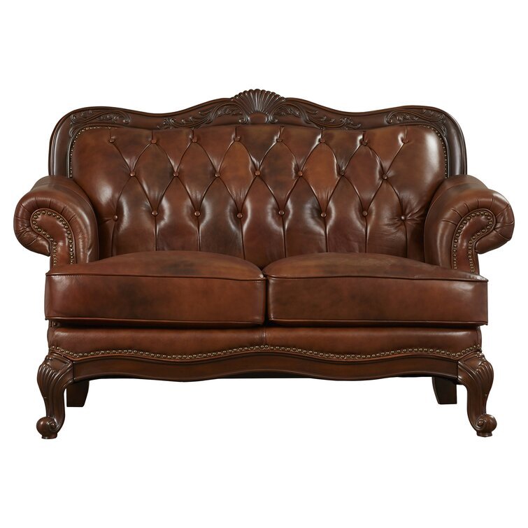 SMITH LEATHER LOVESEAT