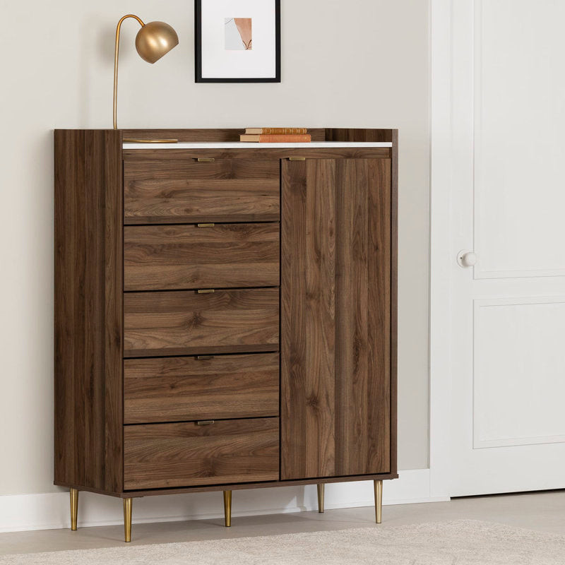 5 Drawer 44.5'' W Combo Dresser